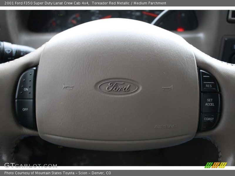 Toreador Red Metallic / Medium Parchment 2001 Ford F350 Super Duty Lariat Crew Cab 4x4