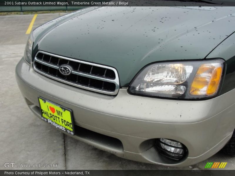 Timberline Green Metallic / Beige 2001 Subaru Outback Limited Wagon