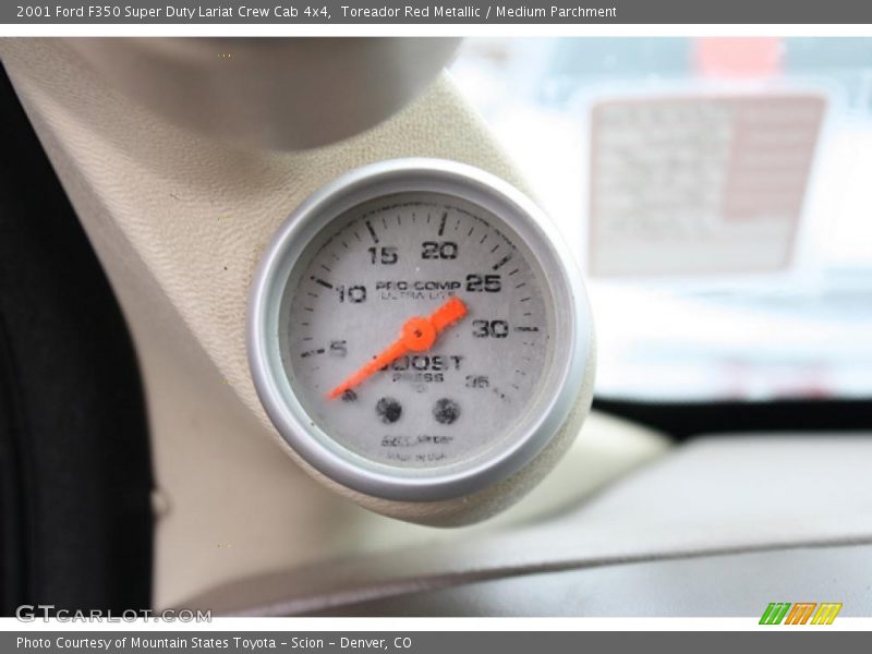 Toreador Red Metallic / Medium Parchment 2001 Ford F350 Super Duty Lariat Crew Cab 4x4