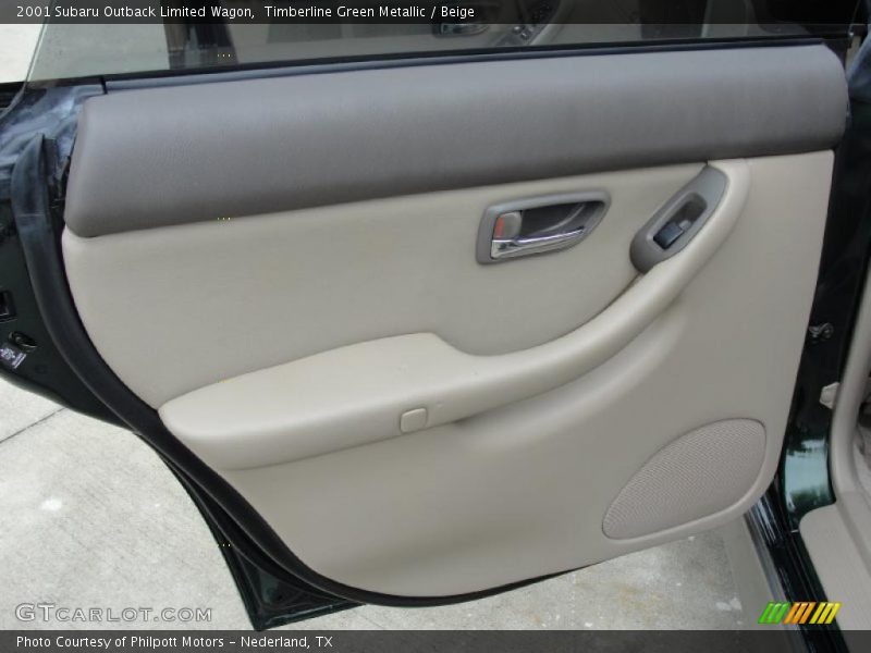 Timberline Green Metallic / Beige 2001 Subaru Outback Limited Wagon