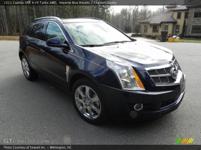 Imperial Blue Metallic / Titanium/Ebony 2011 Cadillac SRX 4 V6 Turbo AWD