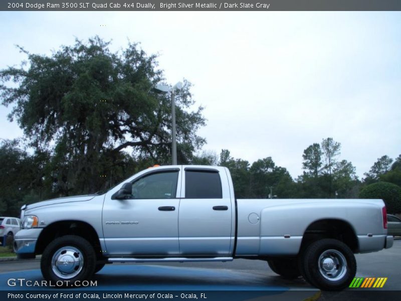 Bright Silver Metallic / Dark Slate Gray 2004 Dodge Ram 3500 SLT Quad Cab 4x4 Dually