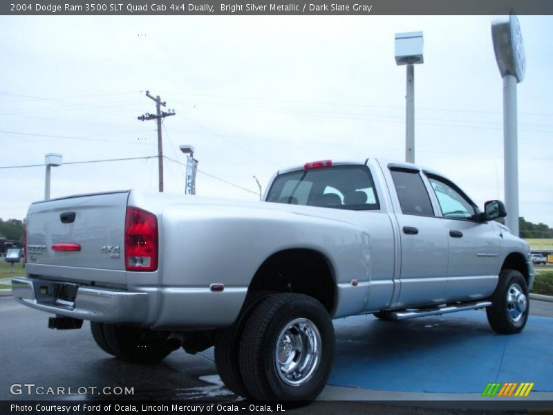 Bright Silver Metallic / Dark Slate Gray 2004 Dodge Ram 3500 SLT Quad Cab 4x4 Dually