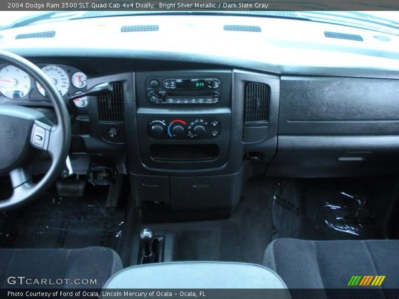 Bright Silver Metallic / Dark Slate Gray 2004 Dodge Ram 3500 SLT Quad Cab 4x4 Dually