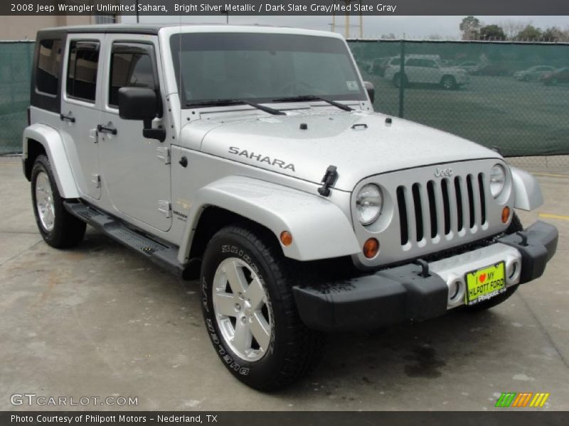 Bright Silver Metallic / Dark Slate Gray/Med Slate Gray 2008 Jeep Wrangler Unlimited Sahara