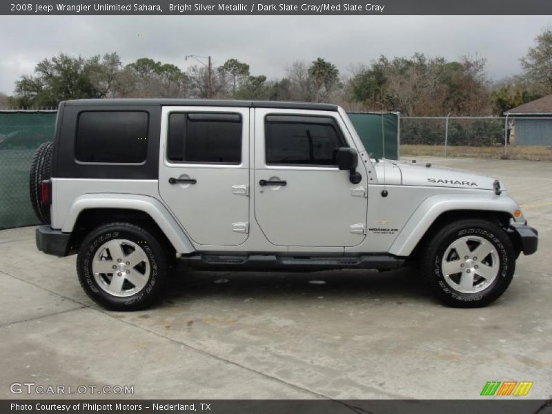 Bright Silver Metallic / Dark Slate Gray/Med Slate Gray 2008 Jeep Wrangler Unlimited Sahara