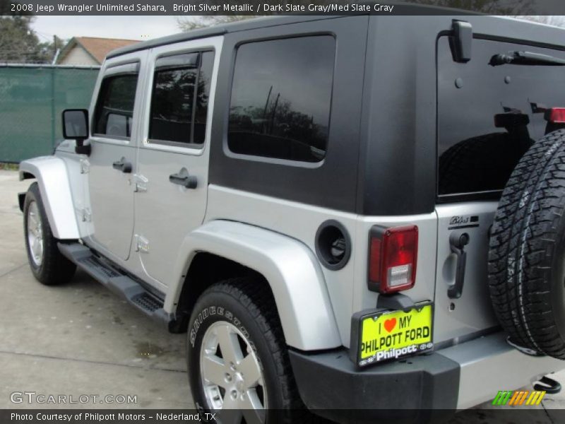 Bright Silver Metallic / Dark Slate Gray/Med Slate Gray 2008 Jeep Wrangler Unlimited Sahara