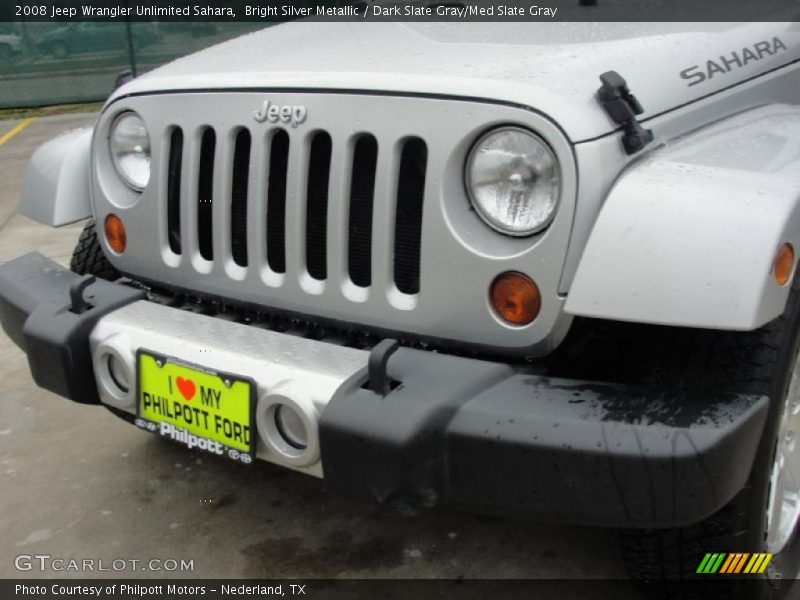 Bright Silver Metallic / Dark Slate Gray/Med Slate Gray 2008 Jeep Wrangler Unlimited Sahara