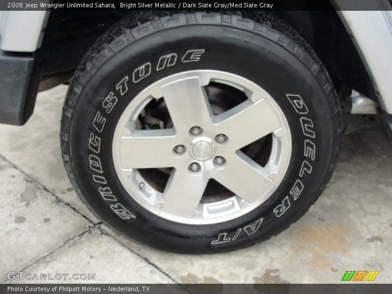 Bright Silver Metallic / Dark Slate Gray/Med Slate Gray 2008 Jeep Wrangler Unlimited Sahara