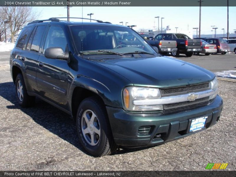 Dark Green Metallic / Medium Pewter 2004 Chevrolet TrailBlazer LS 4x4