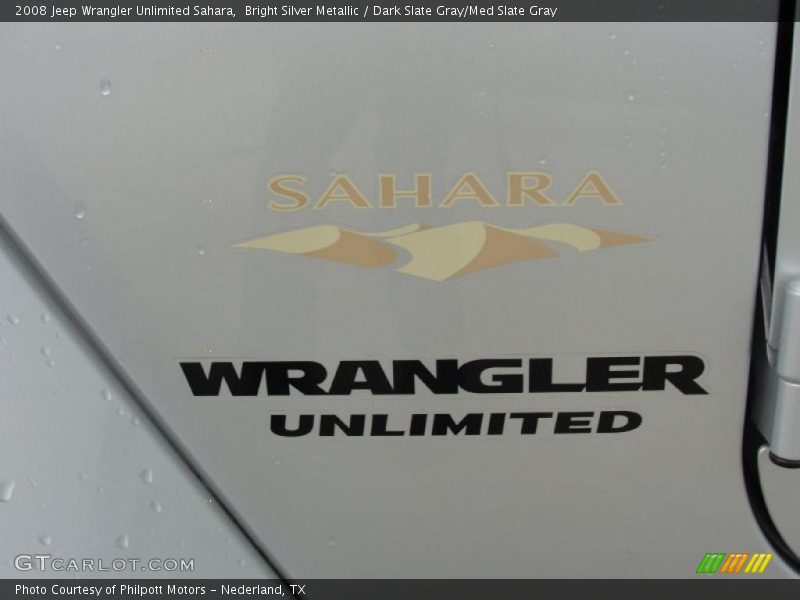 Bright Silver Metallic / Dark Slate Gray/Med Slate Gray 2008 Jeep Wrangler Unlimited Sahara