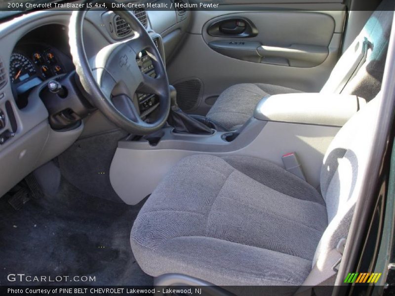 Dark Green Metallic / Medium Pewter 2004 Chevrolet TrailBlazer LS 4x4