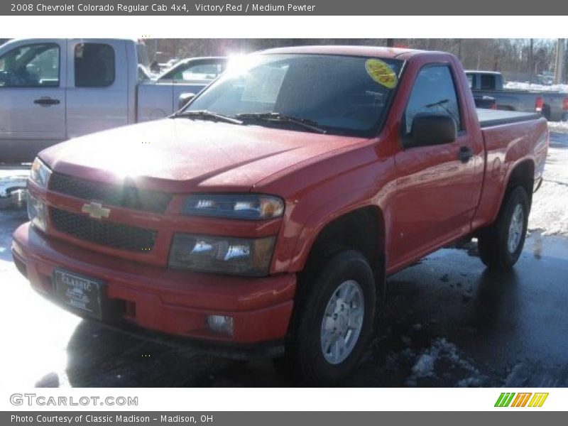 Victory Red / Medium Pewter 2008 Chevrolet Colorado Regular Cab 4x4