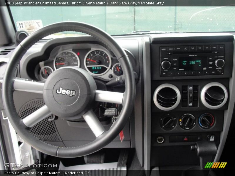 Bright Silver Metallic / Dark Slate Gray/Med Slate Gray 2008 Jeep Wrangler Unlimited Sahara