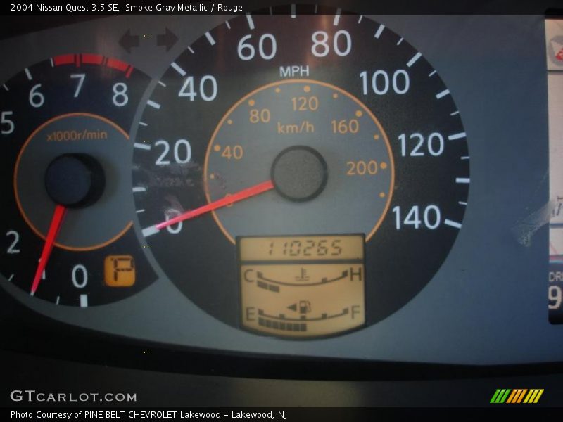  2004 Quest 3.5 SE 3.5 SE Gauges