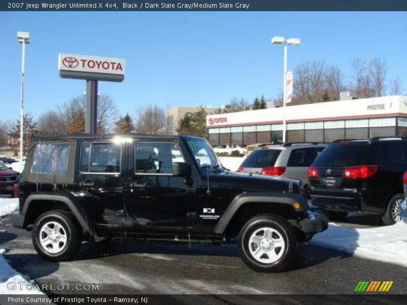 Black / Dark Slate Gray/Medium Slate Gray 2007 Jeep Wrangler Unlimited X 4x4