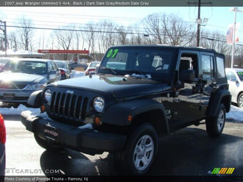 Black / Dark Slate Gray/Medium Slate Gray 2007 Jeep Wrangler Unlimited X 4x4