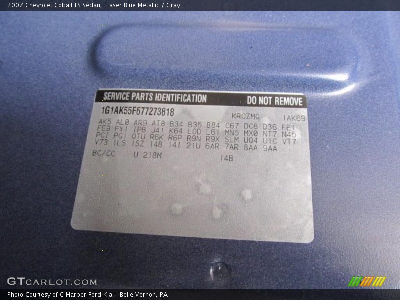 Laser Blue Metallic / Gray 2007 Chevrolet Cobalt LS Sedan