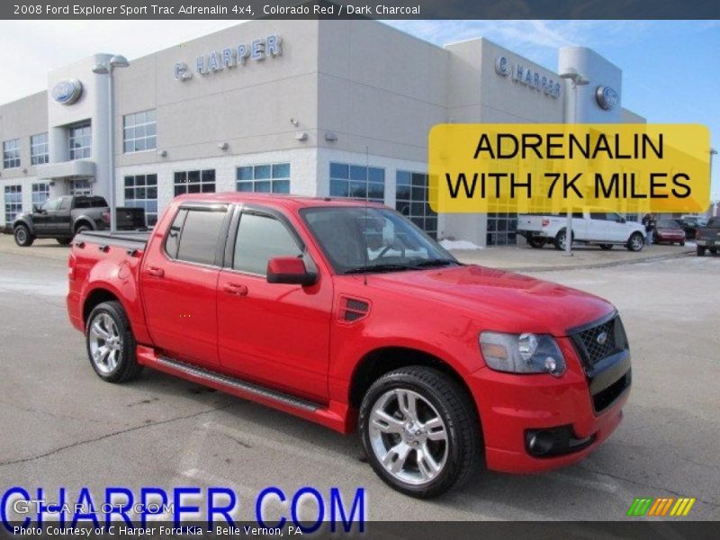 Colorado Red / Dark Charcoal 2008 Ford Explorer Sport Trac Adrenalin 4x4