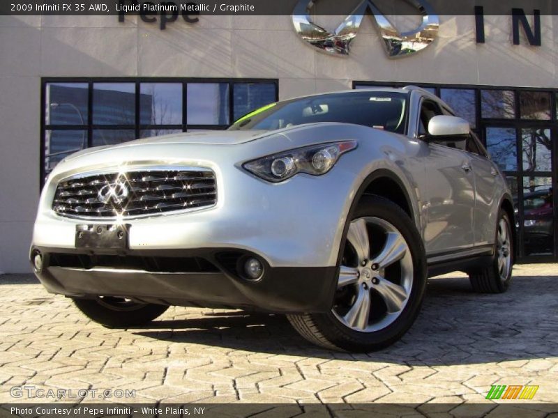 Liquid Platinum Metallic / Graphite 2009 Infiniti FX 35 AWD