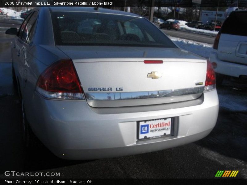 Silverstone Metallic / Ebony Black 2008 Chevrolet Impala LS