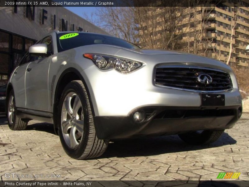 Liquid Platinum Metallic / Graphite 2009 Infiniti FX 35 AWD