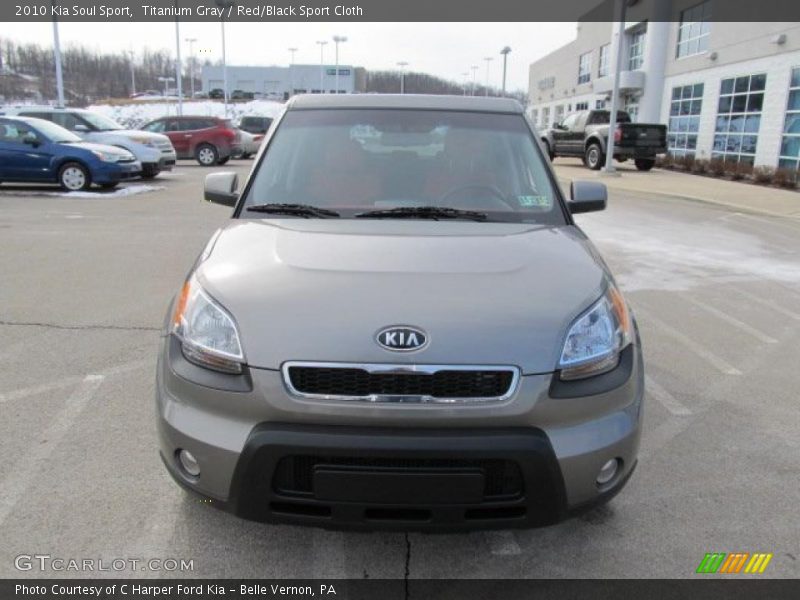 Titanium Gray / Red/Black Sport Cloth 2010 Kia Soul Sport
