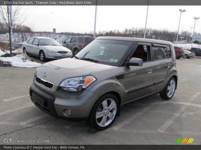 Titanium Gray / Red/Black Sport Cloth 2010 Kia Soul Sport