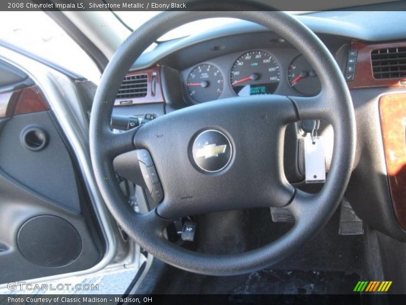 Silverstone Metallic / Ebony Black 2008 Chevrolet Impala LS