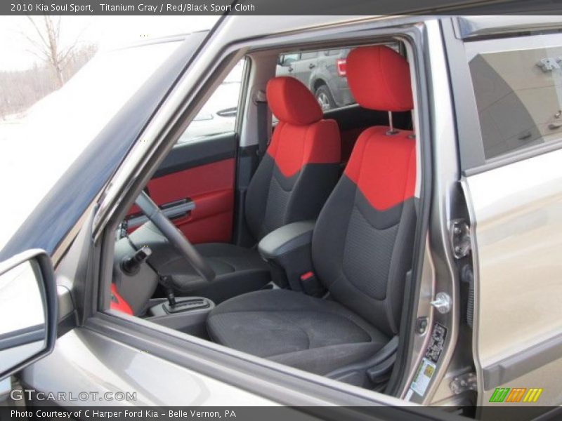 Titanium Gray / Red/Black Sport Cloth 2010 Kia Soul Sport