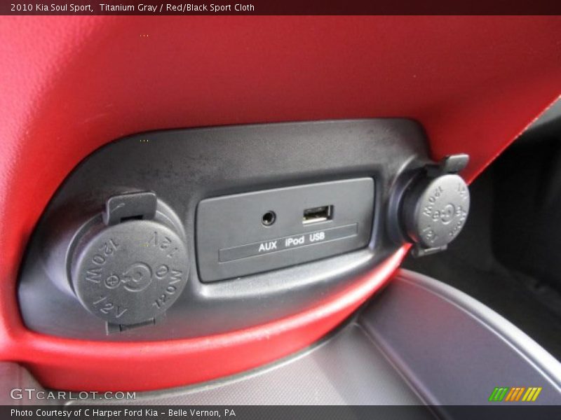 Titanium Gray / Red/Black Sport Cloth 2010 Kia Soul Sport