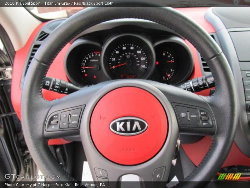 Titanium Gray / Red/Black Sport Cloth 2010 Kia Soul Sport