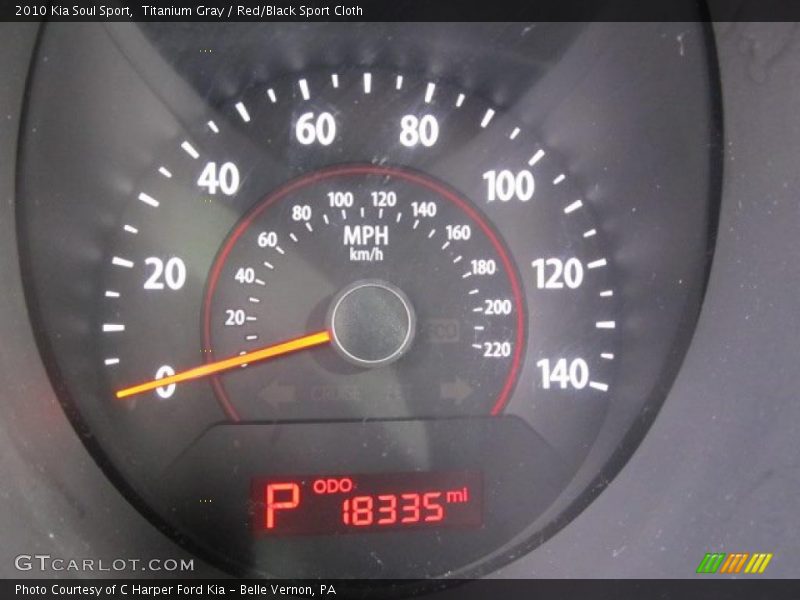 Titanium Gray / Red/Black Sport Cloth 2010 Kia Soul Sport