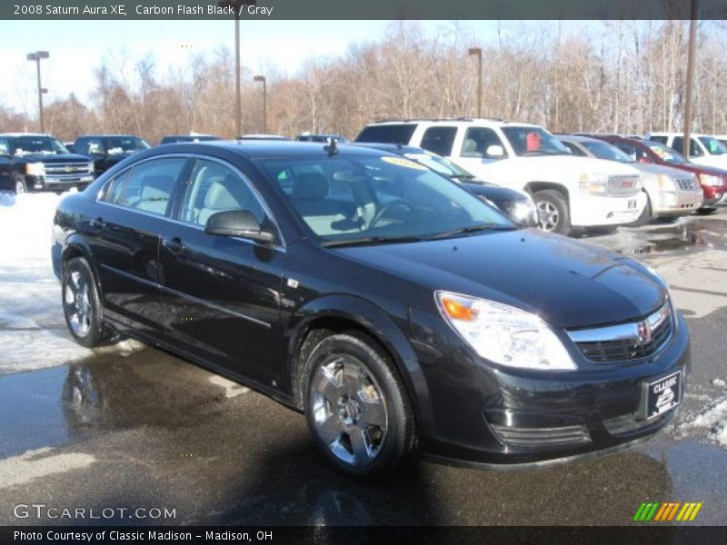 Carbon Flash Black / Gray 2008 Saturn Aura XE