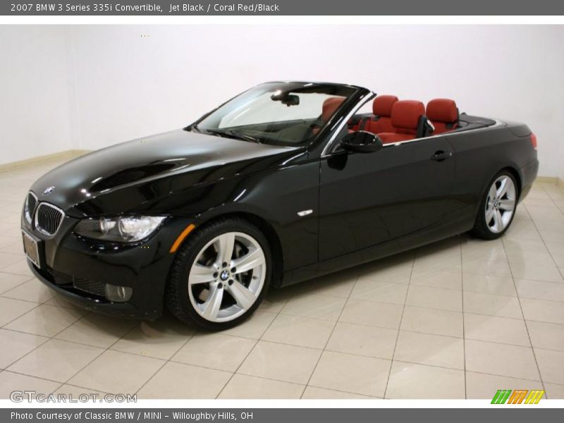 Jet Black / Coral Red/Black 2007 BMW 3 Series 335i Convertible