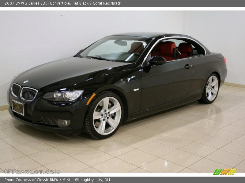 Jet Black / Coral Red/Black 2007 BMW 3 Series 335i Convertible