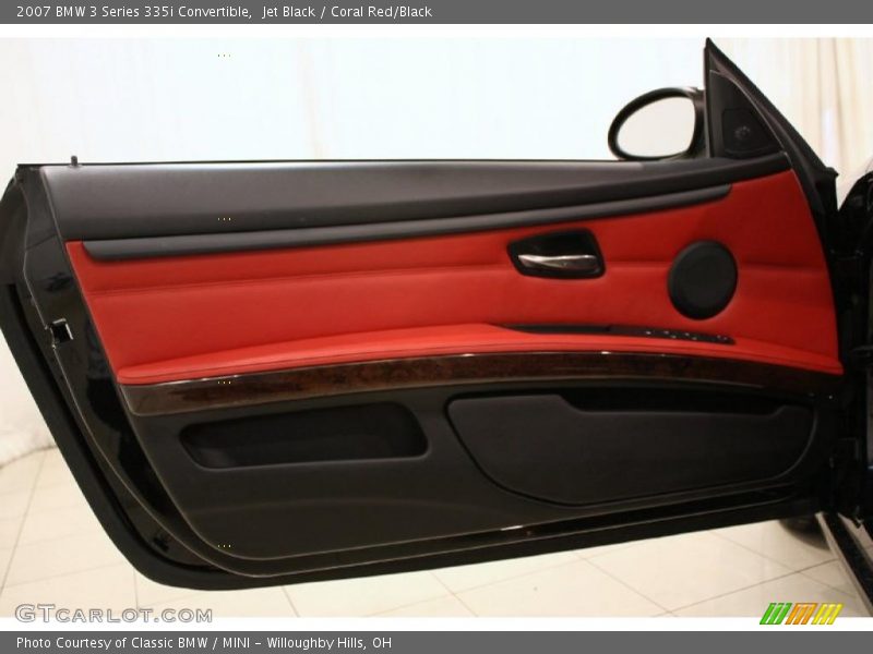 Jet Black / Coral Red/Black 2007 BMW 3 Series 335i Convertible