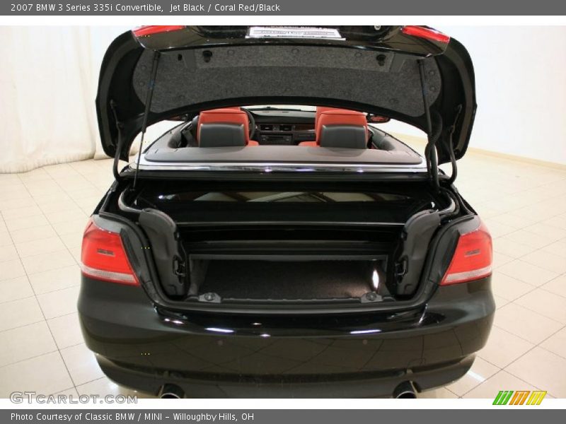 Jet Black / Coral Red/Black 2007 BMW 3 Series 335i Convertible