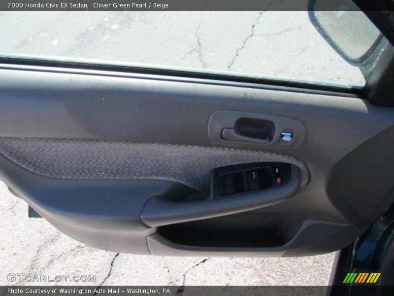 Clover Green Pearl / Beige 2000 Honda Civic EX Sedan