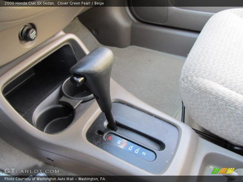 Clover Green Pearl / Beige 2000 Honda Civic EX Sedan