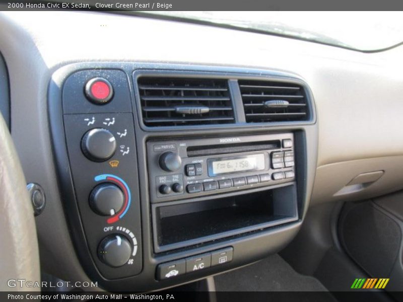 Clover Green Pearl / Beige 2000 Honda Civic EX Sedan