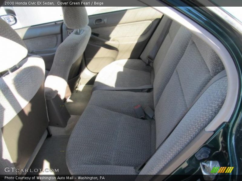 Clover Green Pearl / Beige 2000 Honda Civic EX Sedan