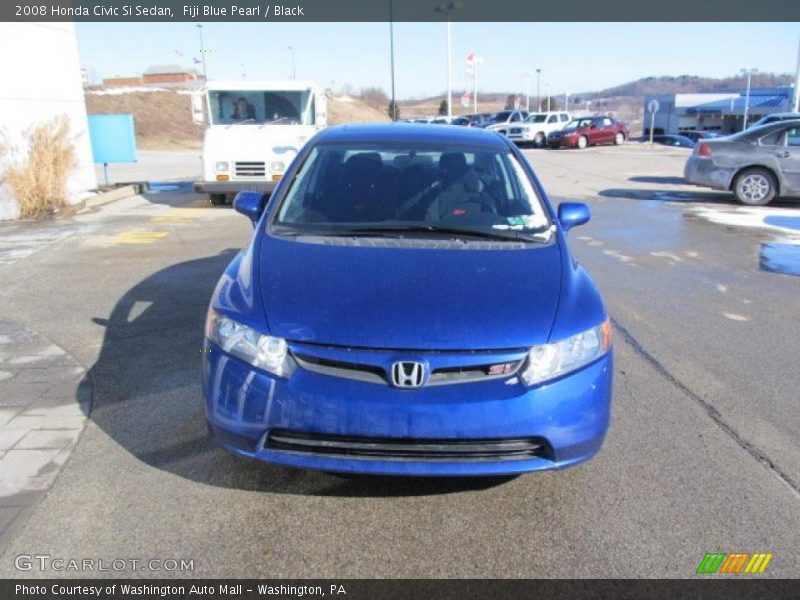 Fiji Blue Pearl / Black 2008 Honda Civic Si Sedan