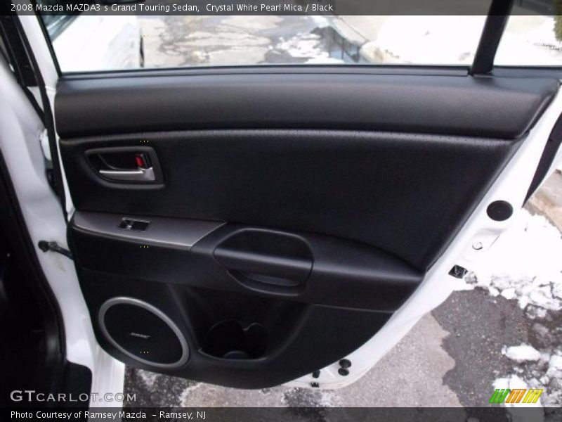 Crystal White Pearl Mica / Black 2008 Mazda MAZDA3 s Grand Touring Sedan