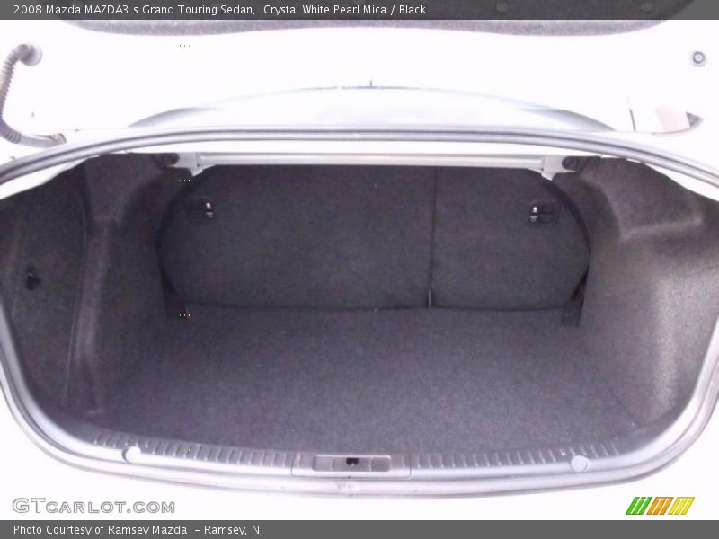 Crystal White Pearl Mica / Black 2008 Mazda MAZDA3 s Grand Touring Sedan