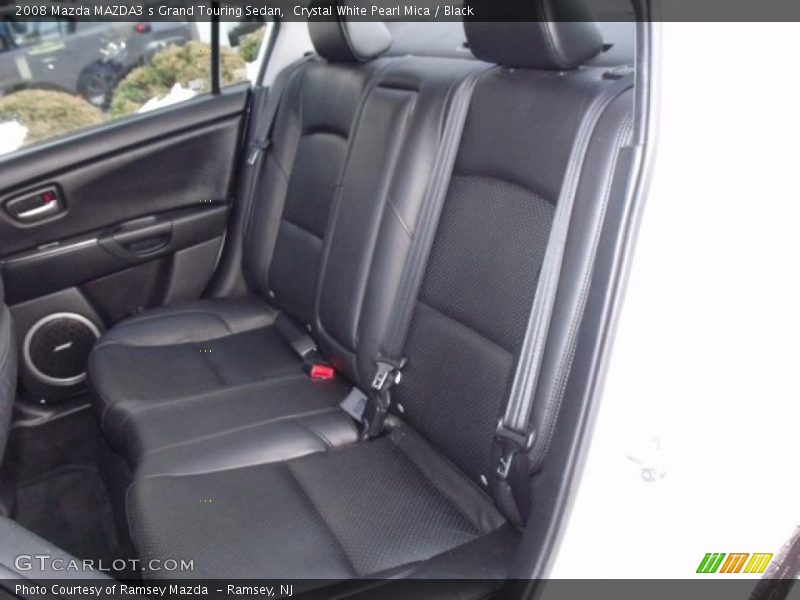 Crystal White Pearl Mica / Black 2008 Mazda MAZDA3 s Grand Touring Sedan