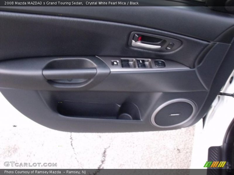 Crystal White Pearl Mica / Black 2008 Mazda MAZDA3 s Grand Touring Sedan