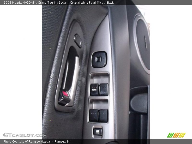 Crystal White Pearl Mica / Black 2008 Mazda MAZDA3 s Grand Touring Sedan