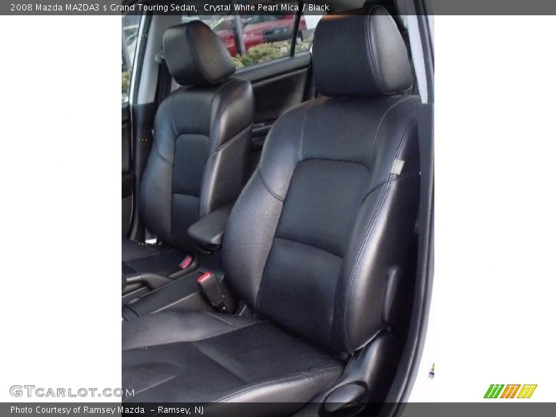 Crystal White Pearl Mica / Black 2008 Mazda MAZDA3 s Grand Touring Sedan