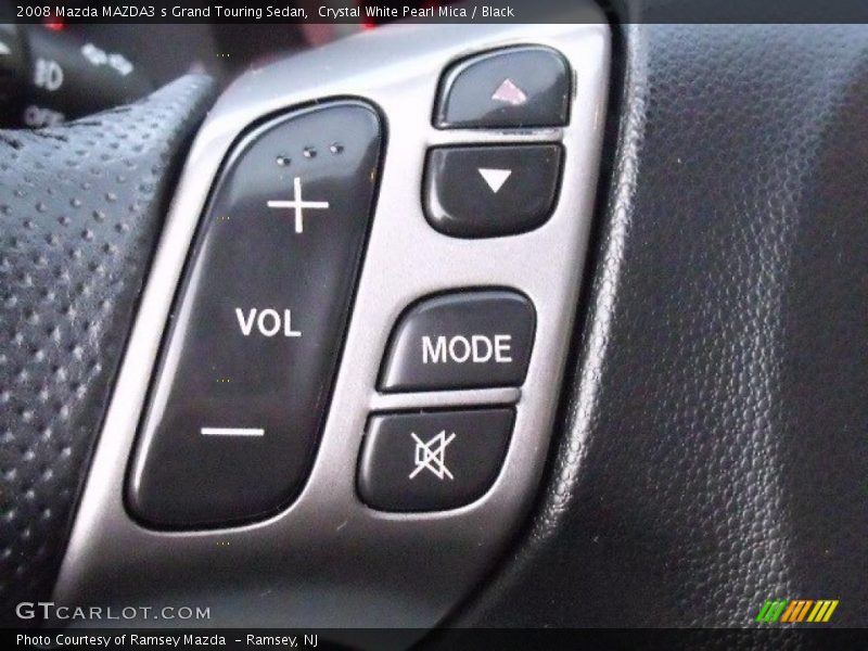 Crystal White Pearl Mica / Black 2008 Mazda MAZDA3 s Grand Touring Sedan